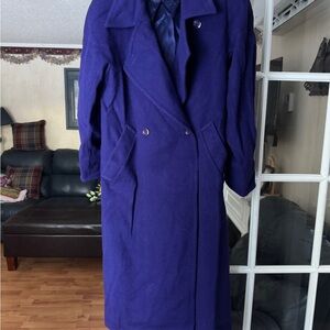 Elegant Purple Trench Coat
